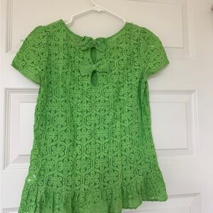 Lilly Pulitzer Green Lace Blouse